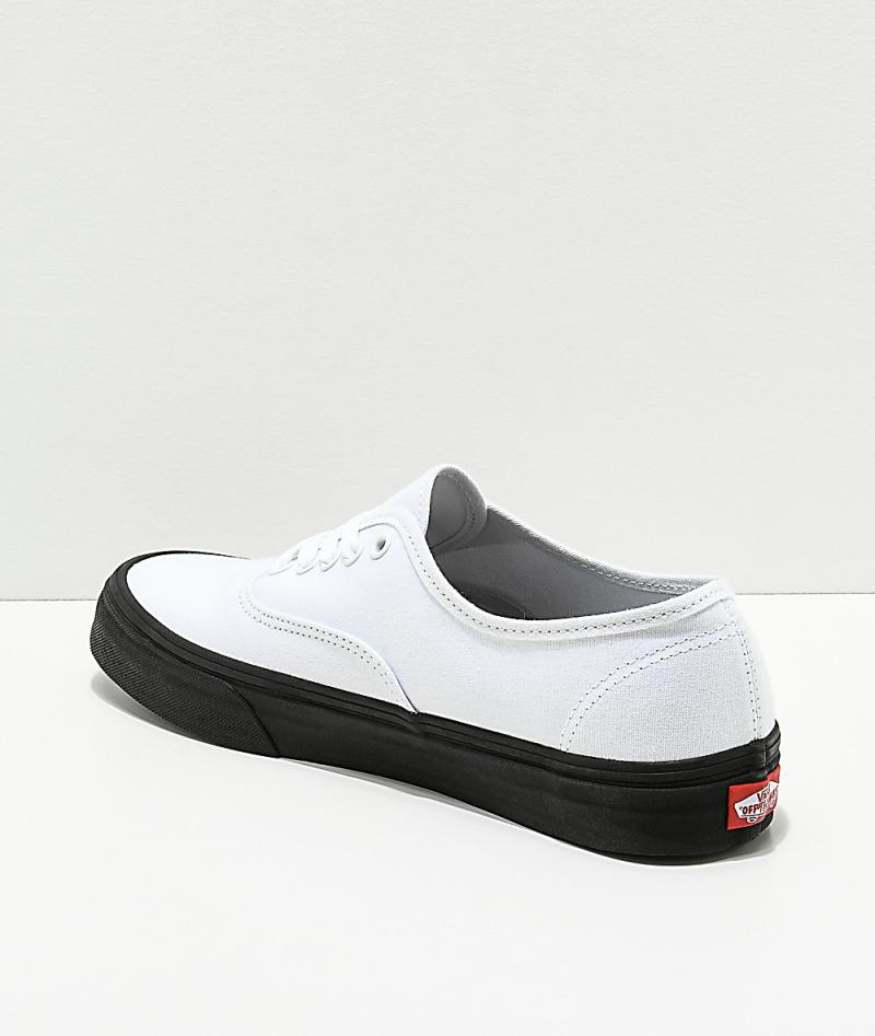 Mens White Skate Shoes - Vans Authentic 
